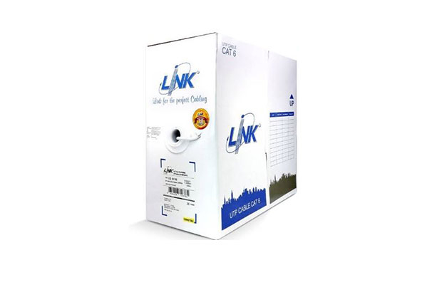 LINK CAT6 UTP (250 MHZ) w/Cross Filler, 23AWG, CMR, White 305m/Box (US-9106) - 1