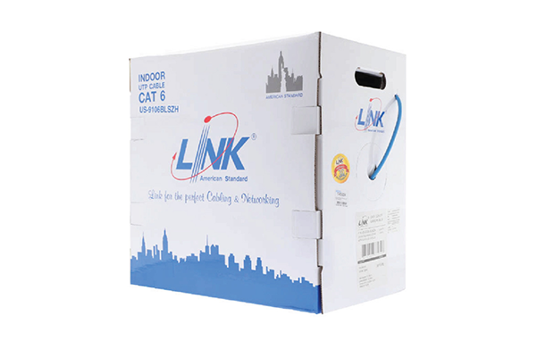 LINK CAT6 UTP (250 MHZ) w/Cross Filler, 23AWG, LSZH, Blue 305 M./Reelex (US-9106BLSZH)