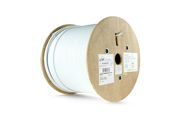 LINK  CAT 6 F/UTP ULTRA SHIELD w/Cross Filler, 23 AWG, LSZH, White, 305 M./Roll (US-9136LSZH)