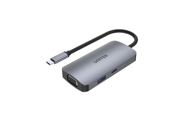 Unitek D1051A uHUB P5 Trio 5-in-1 USB-C Hub with MST Triple Monitor - 1