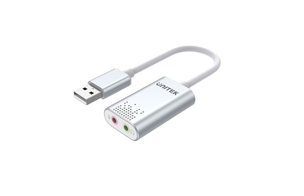 Unitek Y-247A USB 2.0 External Sound Card Adapter for Stereo Audio - 1