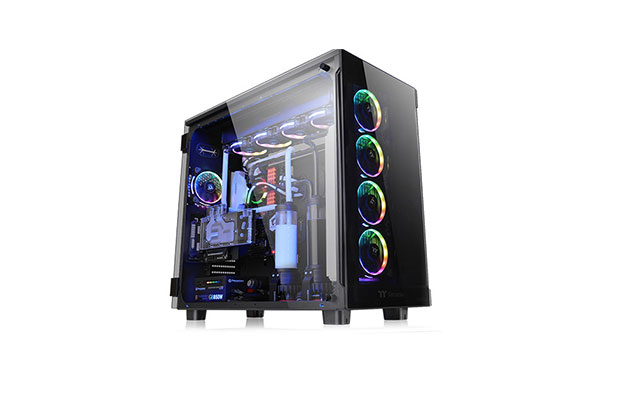 Thermaltake View 91 RGB Tempered Glass (TG*3), Riing Plus 140mm Fan*4 - 1