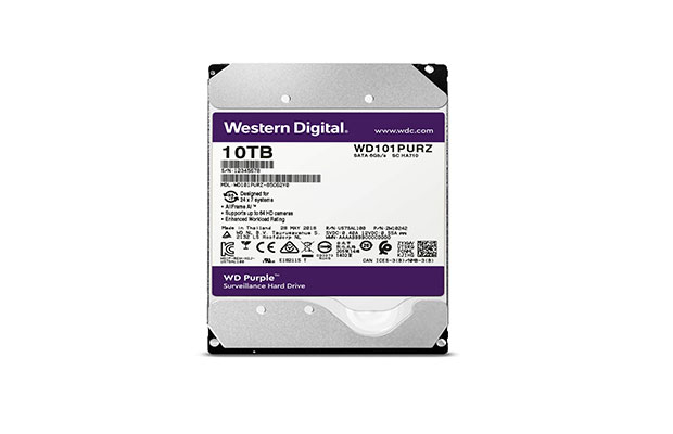 Western Digital Purple 10TB 3.5" 6Gbps 7.2k RPM SATA HD (WD101PURZ) - 1