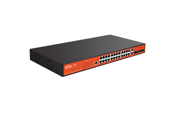 Wi-Tek WI-PCMS328GF 24 Gigabit PoE Ports, 2 Combo Gigabit RJ45/SFP, 2 Gigabit SFP Slots