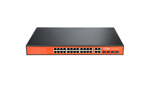 Wi-Tek WI-PS328GF 24Port Gigabit PoE Switch, 4Port Cambo SFP