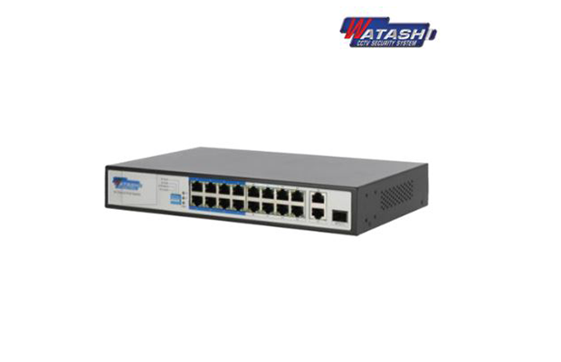 Watashi WSC083 16 Port AI PoE Switch with 2GE+1SFP Uplink