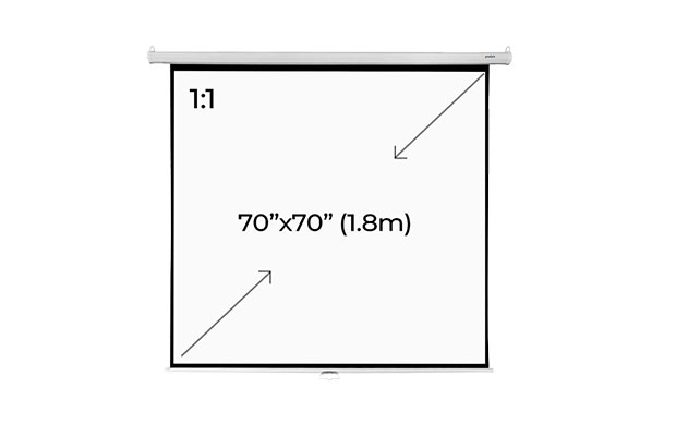 Wall Screen Projector PROLINK Ratio 1:1 1.8m (70" X 70") - 1