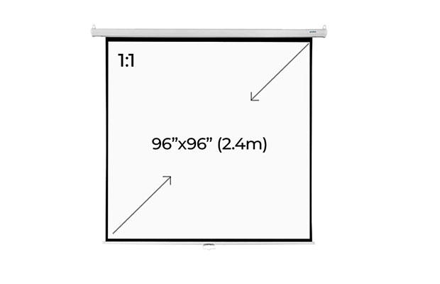 Wall Screen Projector PROLINK Ratio 1:1 2.4m (96" X 96") - 1