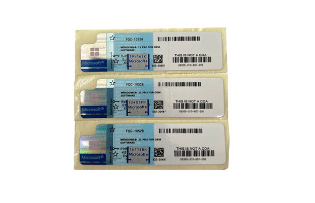 Licensed Windows 11 Pro OEM Sticker (License Tag only) - 1