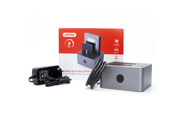 Unitek 5Gbps Dual-Bay SATA Docking Station (Y-3026GY01-EU) - 3