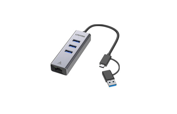 Unitek Y-3088B 4-in-1 Ethernet Hub - 2