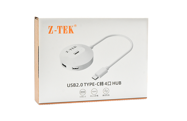 Z-TEK TYPE C TO USB 2.0 4Port HUB (ZY385)