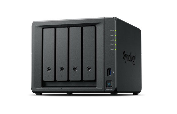 Synology DiskStation DS425+ 4 Bays NAS, RAM 2GB (up to 6GB),​ Built-in M.2 Drive 2Slots - 1