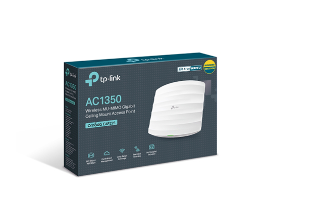 TP-Link EAP225 AC1350 Wireless MU-MIMO Gigabit Ceiling Mount Access Point