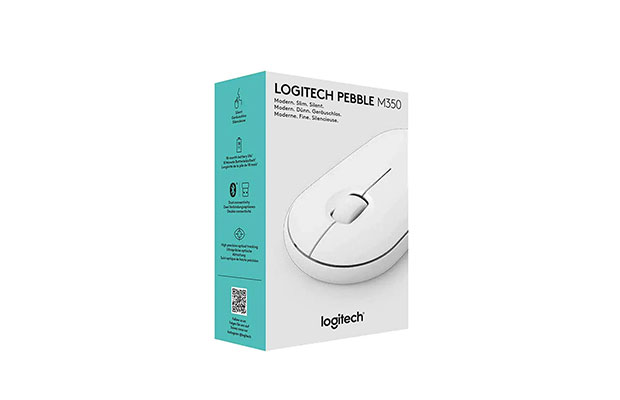 Logitech Pebble M350 Mouse - Off White (910-005600)