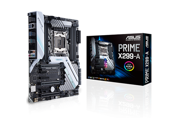 Mainboard ASUS Prime X299-A W/Sound+GB Land LGA2066 X-Series CPU (6 core above) (90MB0U)