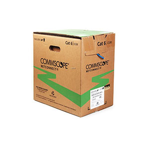 1427254-6 COMMSCOPE/AMP Copper Cable, category 6, 4 pair, UTP, CM rated, 23 AWG, 305 m RIB, blue