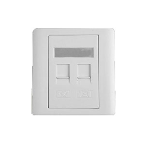 Alantek Faceplate Kit 2Ports UK Style (302-203222-SHWH)
