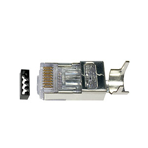 5-1933433-3 Modular Plug Kit, Cat6A, shielded, 8-position, 7.87 mm max cable jack OD, 100/bag