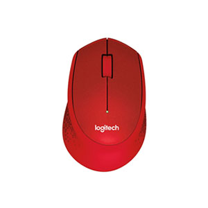 Logitech Mouse,M331 (910-004916) Silent Plus, NO LANG, RED