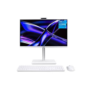Acer AIO Aspire C24A-C5-120U-16GB-512GB-NOODD-UMA-LED23.8FHD-WLAN-Wireless KB+MS/White (3Y)