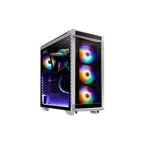 XPG Case BATTLECRUISER White -Black (Include 4 ARGB Fan)