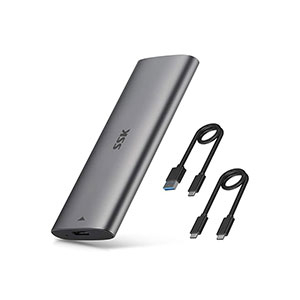 SSK HDD Box M.2 NVME+SATA 2Cable Type-C Enclosure (HE-C303)