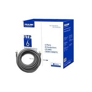 Network Cable PROLINK CAT6 23AWG (CAT6 HCCA) 0.57mm HCCA UTP Cable, Grey (305m/BOX) Original