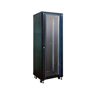 LINK 19” GLASS-WAVE RACK 42U Black 80 x 100 x 207cm (CH-81042GW)