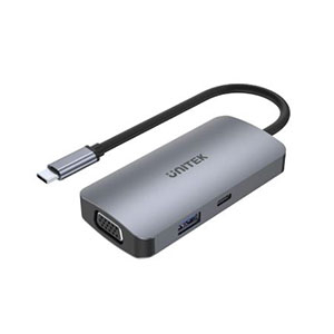 Unitek D1051A uHUB P5 Trio 5-in-1 USB-C Hub with MST Triple Monitor