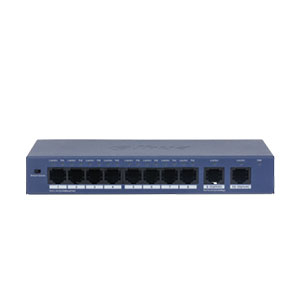 Dahua DH-S3010-8ET2ET-60 10-Port Unmanaged Desktop Switch with 8-Port PoE