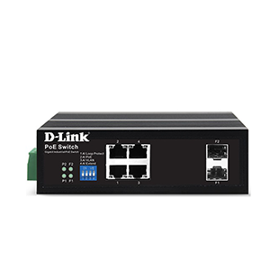 D-Link DIS-F1006PS-E 4-Port Gigabit 250m PoE Industrial Unmanaged Switch (outdoor)