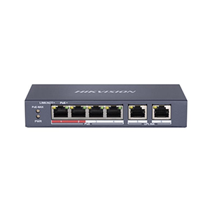 Hikvision DS-3E0106P-E/M 4 Port Fast Ethernet Unmanaged POE Switch