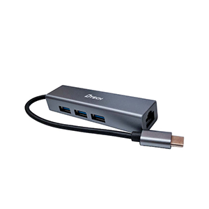 DTECH DT-3325A USB-C to GE Ethernet + 3Port USB 3.0 HUB