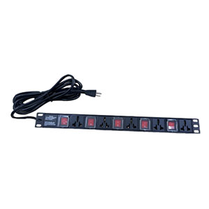 Diamond PDU 16A 5 Female ports 5 Button 1U-M5