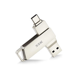 SSK FDU050 128GB USB-A to USB-C Flash Drive