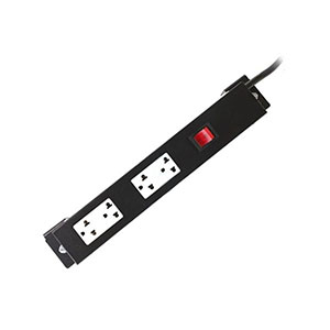 LINK AC POWER DISTRIBUTION 4 TIS Outlet w/Cable 1.8 M., w/SW Cover, Black (G7-00004B)