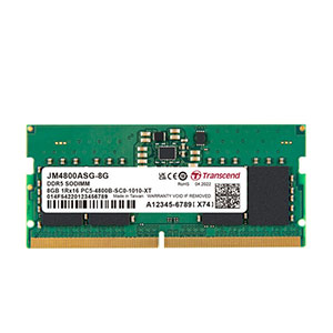 Ram 8GB JM DDR5 4800 SO-DIMM 1Rx16 1Gx16 CL40 1.1V Transcend (JM4800ASG-8G) (for laptop)
