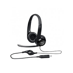 Logitech H370 USB Headset with Noise-Canceling Microphone (981-000710)