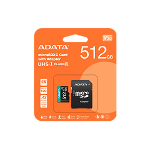 ADATA MicroSD 512GB Memory Card (AUSDX512GUI3V30SA2-RA1)