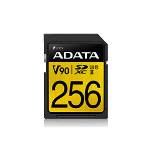 ADATA Premier ONE 256GB SDXC UHS-II U3 Class 10 V90 SD Card