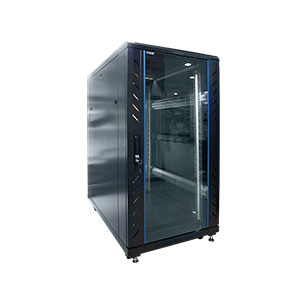 Rack Closed 22U 600W X 1000D X 1166H included 4-FANS,1 SHELF BLACK COLOR-FINEN