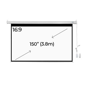 Electric Screen Projector W/Remote PROLINK Ratio 16:9, 150
