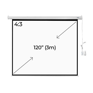 Electric Screen Projector W/Remote PROLINK Ratio 4:3, 120