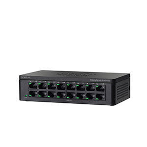 Cisco SF100D-16P-AU 16-Port PoE 10/100 Desktop Unmanaged Switch
