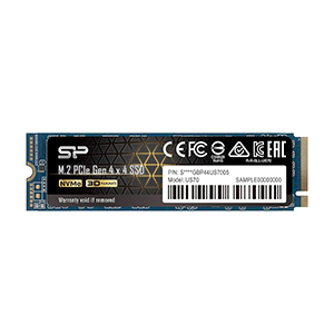 Silicon Power 2TB M.2 2280, Gen4x4, PCIe, US70, 2000GB (Read/Write: 5000/4400 MB/s) (SP02KGBP44US7005)