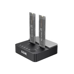 SSK HDD Box M.2 NVMe SSD 2-Ports Enclosure (DK201)