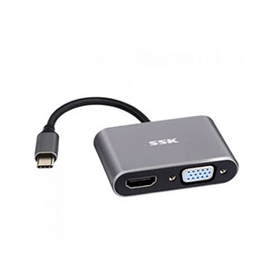 SSK SHU-C063 TYPE-C to HMDI and VGA Adapter