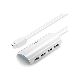 SSK Type-C 4-ports USB HUB 0.25Meter Black/White SHU808