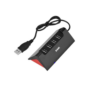 SSK USB Hub SHU830 USB 2.0 4-ports Cable 1m